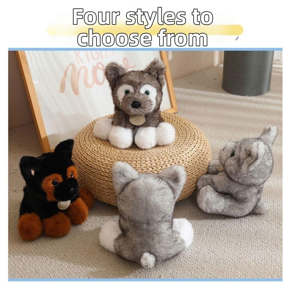 Fluffy Husky Puppy Doll Soft Lovely Companion Pets Cuddly Puppy Plush Toy Children Birthday Gift