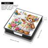 PU Animals & Flowers Diamond Painting Notecard Box Gem Art Sticky Note Holder Rhinestones Post It Dispenser for Home Office