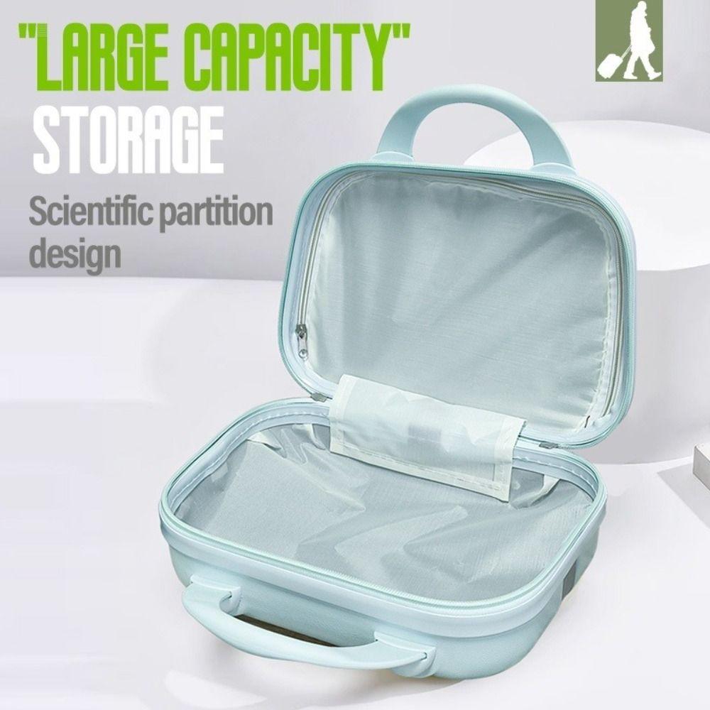 Storage Toiletry Box Solid Color Suitcase Large Capacity Makeup Case 14-inch Cosmetic Cases  Women