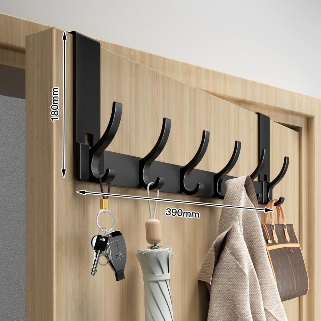 Über-Tür Ohne Bohren Mantel- und Hutablage mit Haken zur Schlafzimmeraufbewahrung