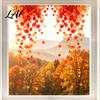 Non Adhesive Window Film 2Pcs Fall Clings Hanging Maple Leaf Decals Reusable Autumn Clings Leaves Static Stickers for Thanksgiving Party Supplies