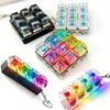 4/9-Button Fingertip Keyboard Keychain With Lights Rgb Keyboard Fidget Toy  For Stress Relief Decompression Calming Accessories