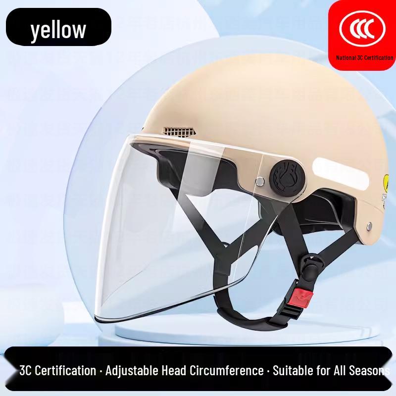 Universal 3C Certified Electric Bicycle Helmet with Sun Visor for Adults & Children - All-Season Safety Helmet for Men, Women & Scooter Riders
