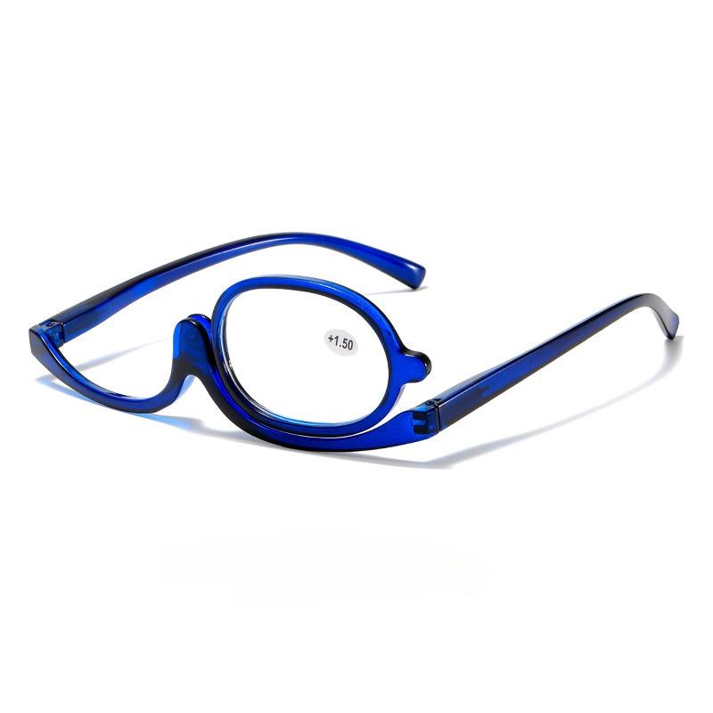 Magnifying Rotating Makeup Reading Glasses Women Flip Down Lenses Cosmetic Eyeglasses Folding Eye Make Up Eyewear