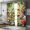 2 Pcs Spring Birds and Flowers Print Curtains,suitable for Bedroom,living Room Kitchen Decoration,home Decoration,window Decor