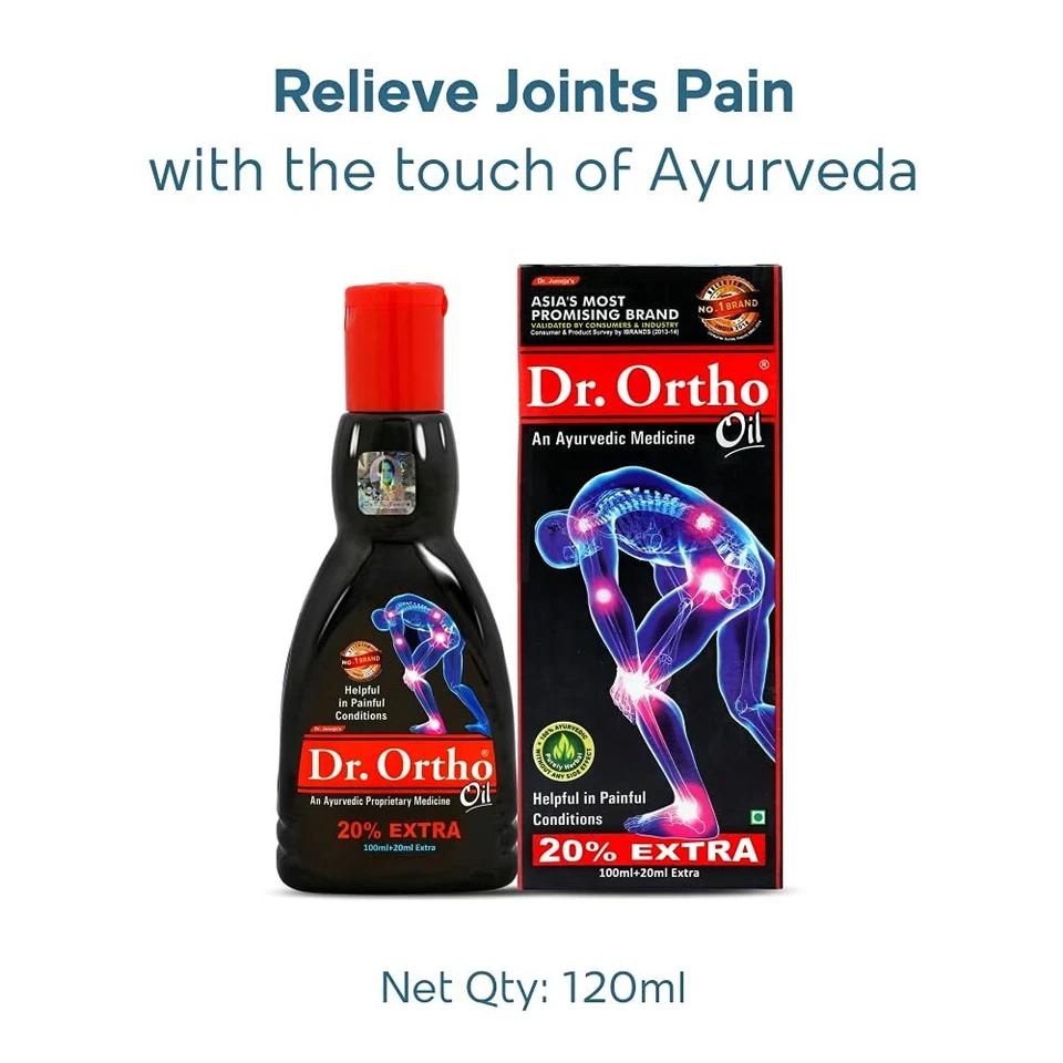 Dr Ortho Pain Relief Ayurvedic Medicine Oil - 100ml+20ml Extra