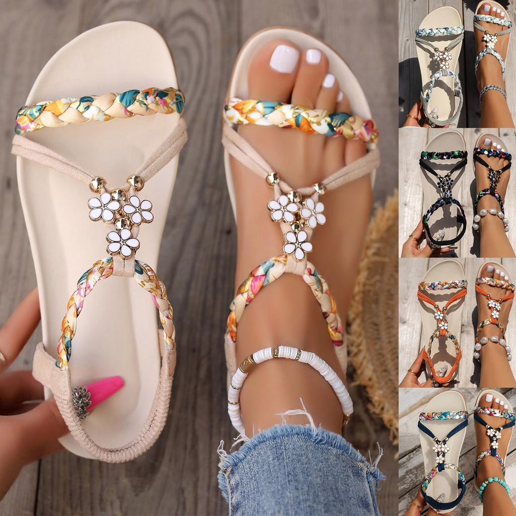 Wedge Heel Sandals For Women Tan Women Shoes Summer Sandals Comfortable Soft Sole Open Toe Bohemian Sandals Talons Femme
