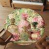 1 STuks Bloemige Parfum Kantoor Ronde Vloerkleed, Onder Kantoormeubilair Slaapkamer Woonkamer Huisdecoratie, Tapijt voor Kantoor -1110079