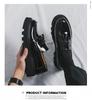 Glänzende formelle Loafer für Herren: Britischer Stil, zum Hineinschlüpfen, Dicke Sohle, Höhensteigernd, Lässige Lederschuhe