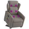 VidaXL Fauteuil inclinable de massage électrique Taupe Tissu 3303171