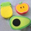 Cute Fruit Shaped Body Cleaning Sponge Cartoon Body Scrubber Bathroom Supplies Shower Brush Bath Tools for Kids Adult random 1pc