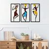 Wrought Iron African Dancer Wall Art, Boho Home Decor, Mid-Century Modern Metal Sculpture For Living Room