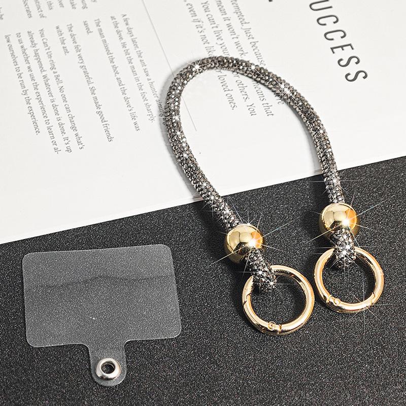 Glitter Crystal Rhinestone Phone Lanyard Bright Bling Bling Phone Case Chain Straps Crossbody Hanging Cord Phone Accessories