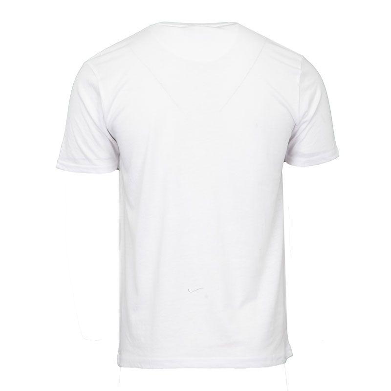 Ensfarget t-skjorte med chiné-krage for menn PIERRE CARDIN