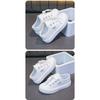 Frühling Neue Kinder Weiße Schuhe Jungen und Mädchen Canvas Schuhe Atmungsaktive Sneaker Performance Grundschüler Weiße Einzelne Schuhe