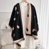 Red magpie scarf women's winter new high-end imitation cashmere thick shawl scarf new gift