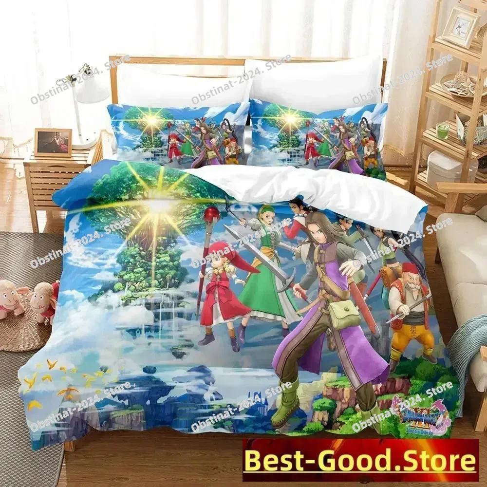 Dragon Quest XI Beding Set Single Twin Ful Quen King-Sized Dimensionsd Dimensions Bed Linen Set Adult People Kid Bedrom Duvetcover Sets Anime parure