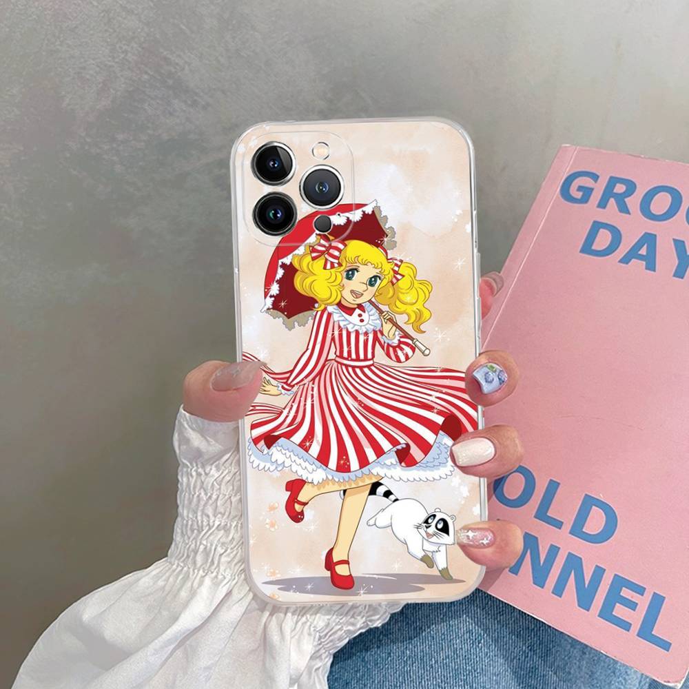 Classic Anime C-Candy C-Candy Transparent Phone Case For IPhone 16 15 14 13 12 11 Pro Max Plus Soft Cover