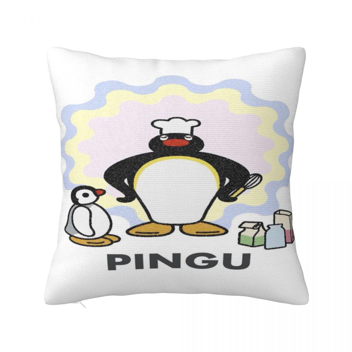Мягкая и милая домашняя пингвин-мультяшная пингвин-декор Наволочка Мерч Наволочки на молнии Разные размеры 12x12Inch