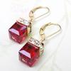 1 Pair Square Fashion Personality Women's Crystal Earrings Green Earrings Drop  Dangle Earrings KTJ