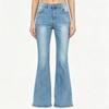 High-Waisted Stretch Flared Jeans Women Slim Fit Denim Trousers Streetwear Style