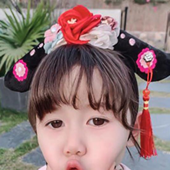 Girl Flower Tassel Hair Hoop Cosplay Princess Headwear Chinese Ancient Hairband