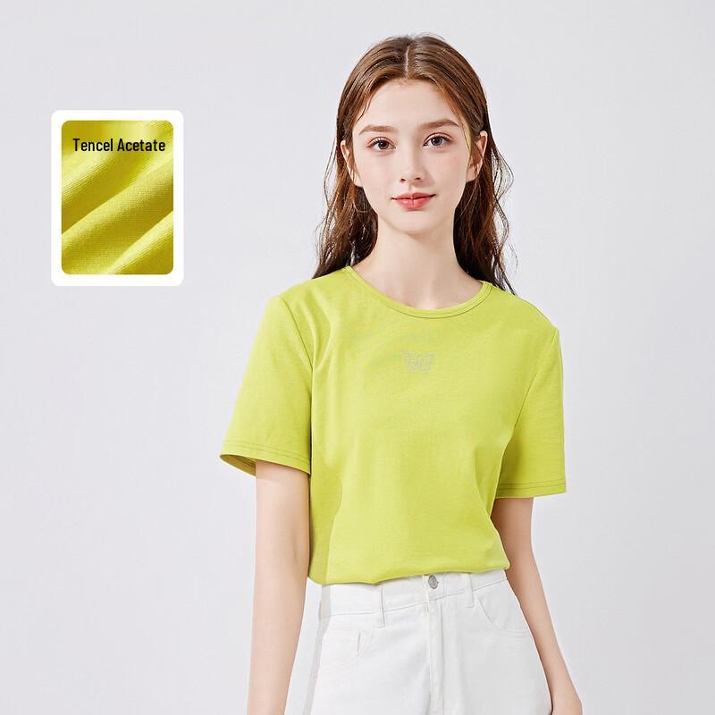 Qiushui Yiren Women s Petite Round Neck Casual T-Shirt XL