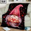 1PC Custom Name Love Gnome Art blanket versatile,all-season throw suitable for the living room,bedroom,camping,travel,and gift