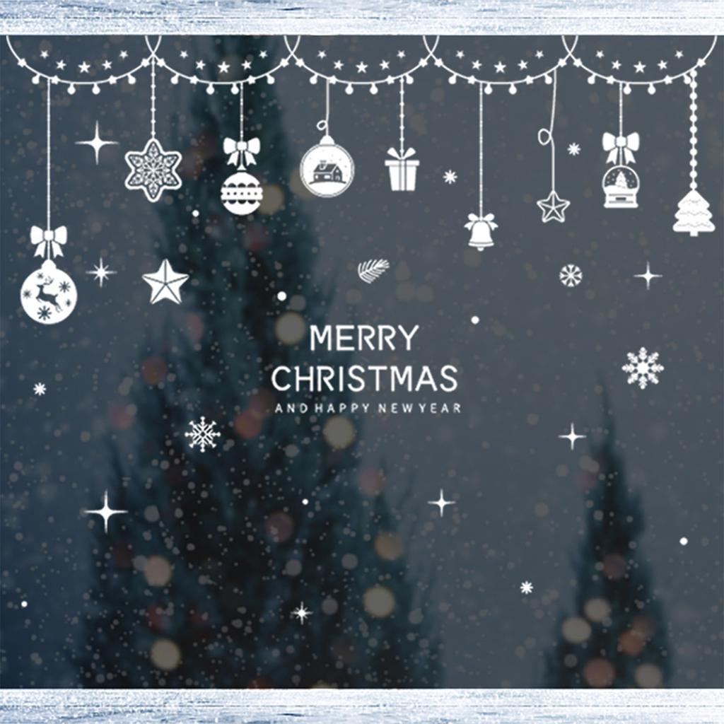 Autocolante de Craciun Autocolante pentru ferestre Mall Shopping Autocolante Camera Copii Set Autocolante de perete Decoratiuni de Craciun