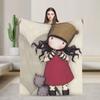 Cute S-Santorod Girl Cartoon Wool Blankets  Custom Throw Blanket for  Sofa Bedding Lounge 200x150cm Bedspreads
