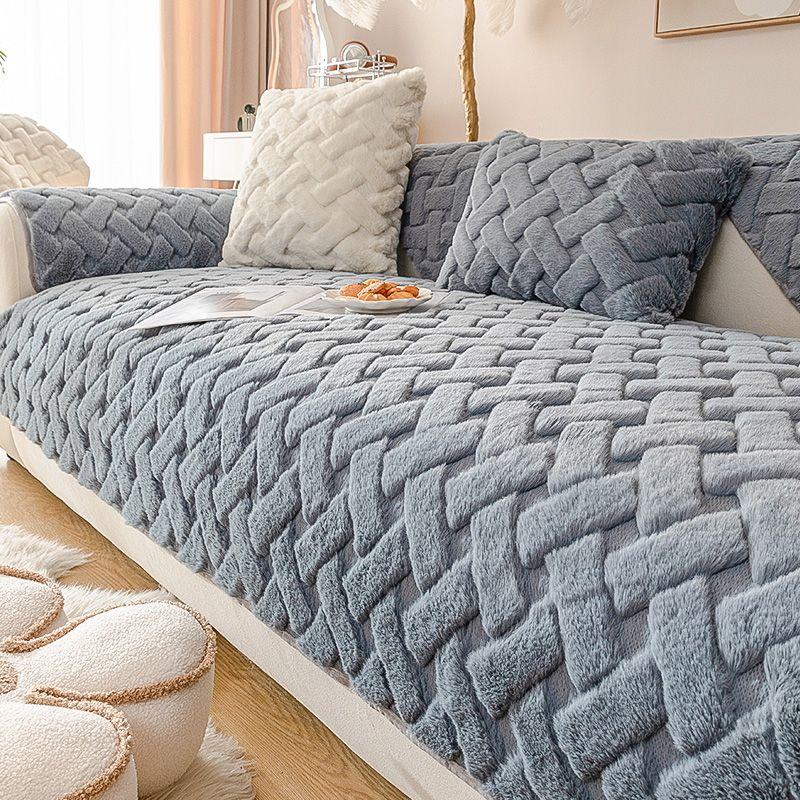 

1 шт. плюшевый чехол для дивана, зимний скандинавский современный нескользящий чехол для дивана, чехол для дивана, защитная мебель для спальни, офиса, гостиной, домашнего декора 90 * 210cm