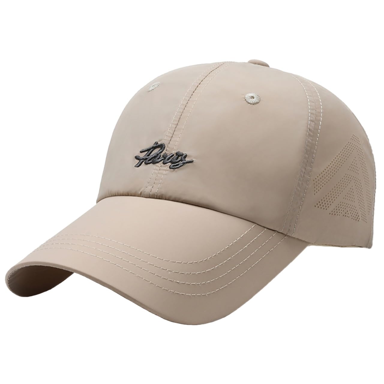 

Simple Mesh Outdoor CZA062 [White Fang] Cap, Hat, Stylish, Casual, Men s, Women s, (Khaki)