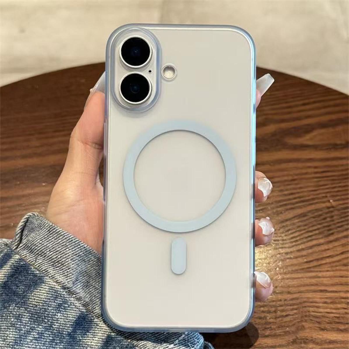 

Ice Mist Magnetic Phone Case Borderless for IPhone 15 Promax Case for Apple Light Luxury Premium Minimally Designed For iPhone 16PROMAX