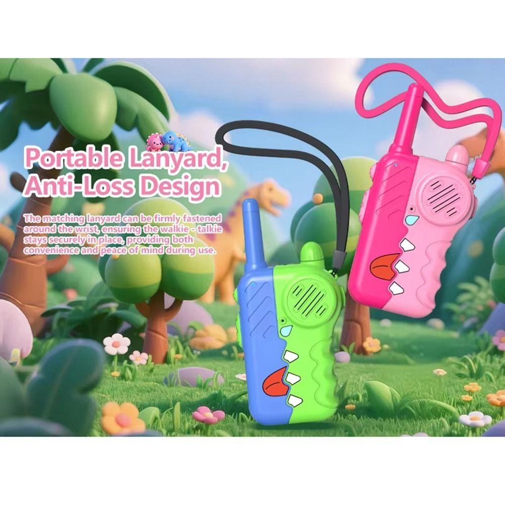 Drop-Proof Design Kids Walkie Talkies Easy To Operate Wireless Cartoon Pagers Home