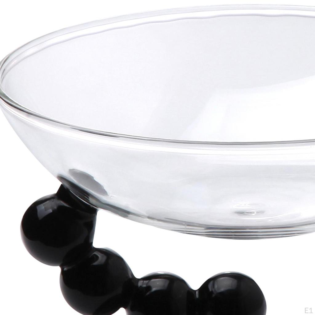 Creative Glass Dessert Bowl Ice Cream Holder Food Storage for Candy and Kitchen Use