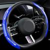 2pcs Carbon Fiber Non-Slip Steering Wheel Cover Car Accessories For Mercedes Benz AMG W212 W205 W246 W177 W176 W213 GLC GLE GLS ML Welcome Projection