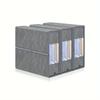 Set di organizer per lenzuola di grande capacità - Scatole portaoggetti resistenti con maniglie e finestra di visibilità, mantengono la stanza ordinata e pulita