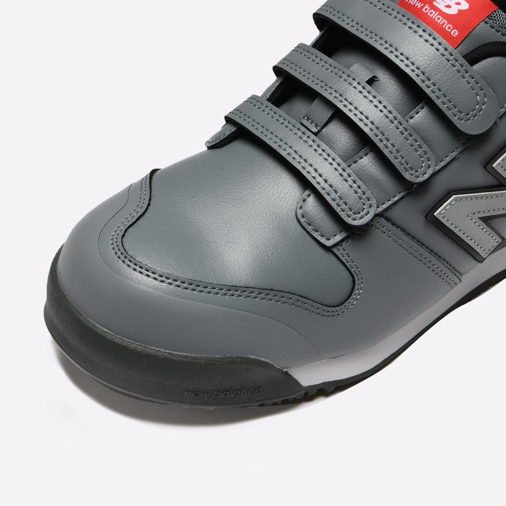 New Balance 828 und Größe Sicherheit Arbeit JSAA Klasse Gummi (Grau, Schwarz, Grau) 25,5 cm, Leichtgewicht, Schuhe mit weiter Passform, A, Klettverschluss,