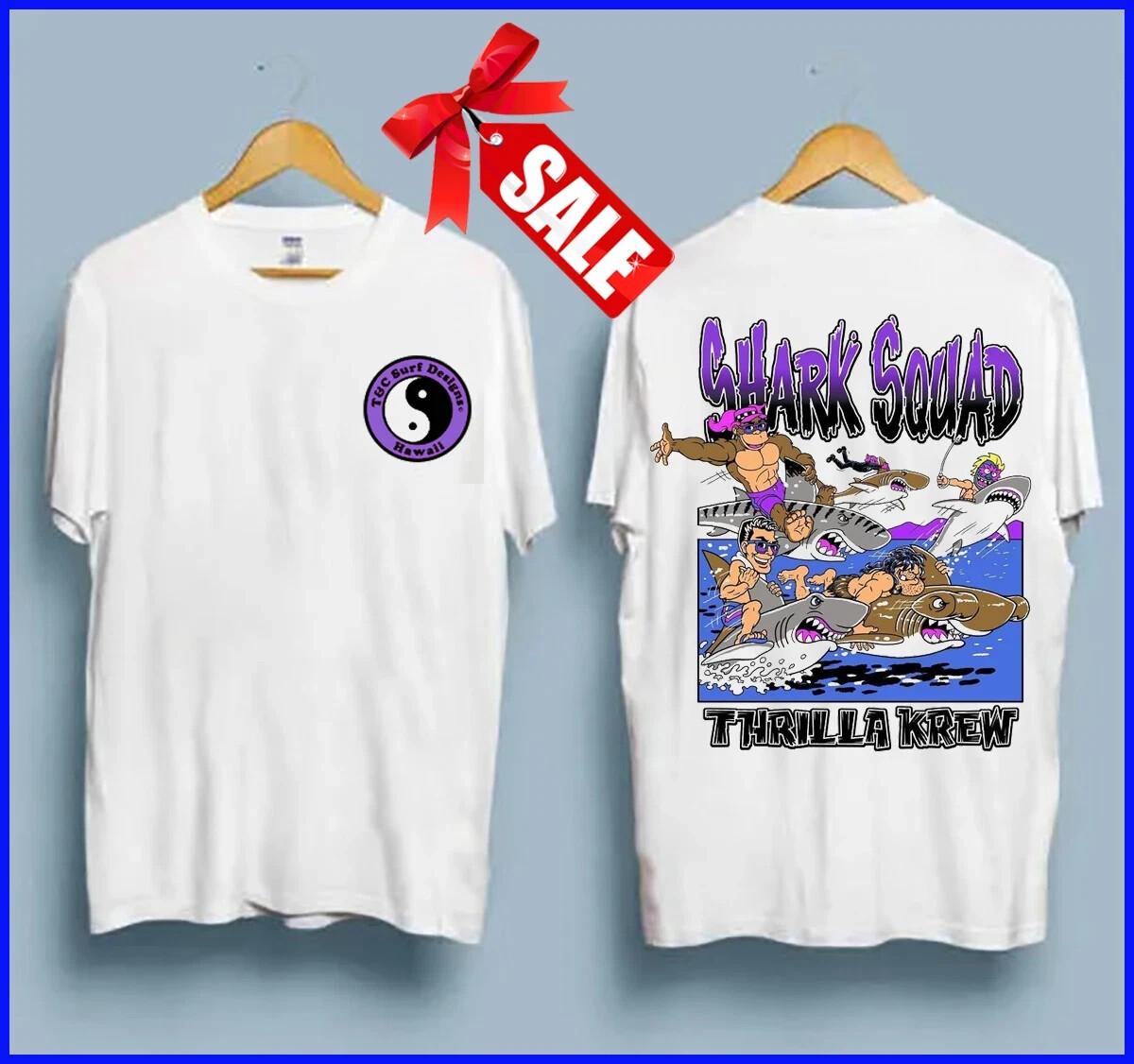 T&C Vintage Town And Country Surf Design T-Shirt Shark Squad S