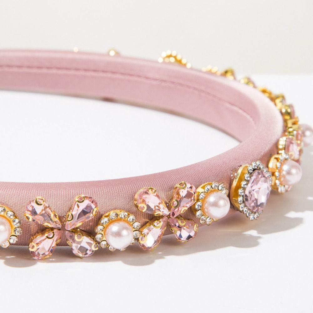 Modisches barockes Strass-Stirnband Glänzende verstellbare Haaraccessoires Koreanisches Kopfschmuck Modenschauen