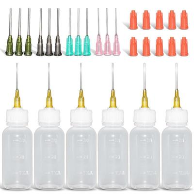 Industrial 30ml Dispensing Bottle Set with Needles for Pigments, Flux, Solvents, and Oils