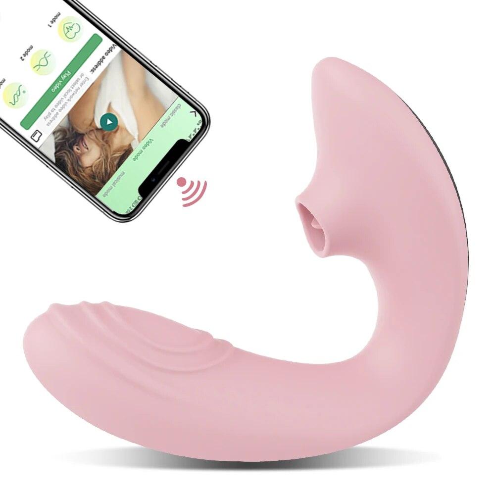 Powerful APP Remote Control Vibrator Female with Tongue Licking Wear G Spot Clitoris Stimulator Adult Goods Sex Toys for Women