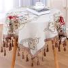 European Round Tablecloth High Grade Upscale Jacquard Tablecloth Rectangular Tassel Coffee Table Cloth Bedside Table Cover Cloth