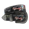 New Bohemian Print Graffiti Casual Versatile Personalized Belt Rhinestone Belt Decoration European and American Versatile