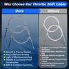 Motoforti 2Pcs 3m 4m 5m 6m 7m Boat Throttle Shift Control Cable Marine Outboard Remote Cable for Mercury MerCruiser