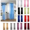 1Pc Through Rod Curtain Drape Door Color Panel Window Solid Room Blackout