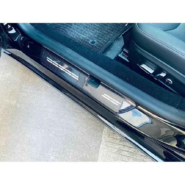 For Tesla Model 3 2024 2025 Stainless Steel Inner Ouside Door Sill Panel Scuff Plate Kick Step Trim Cover Protector