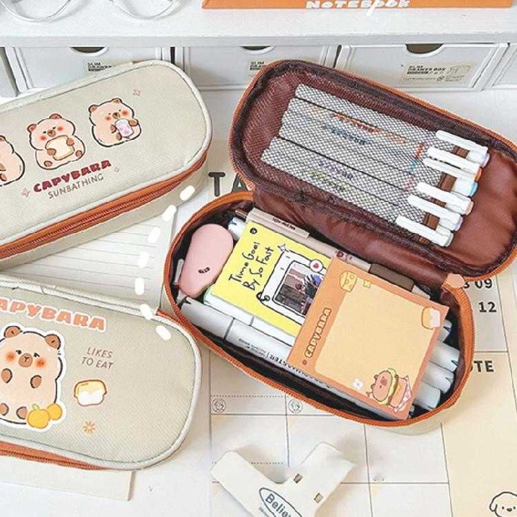 Big Capacity Pencil Case Zippers Pen Holder Pencil Organizers Spacious Pencil Bag Large Stationeries Pen Storage Pouches