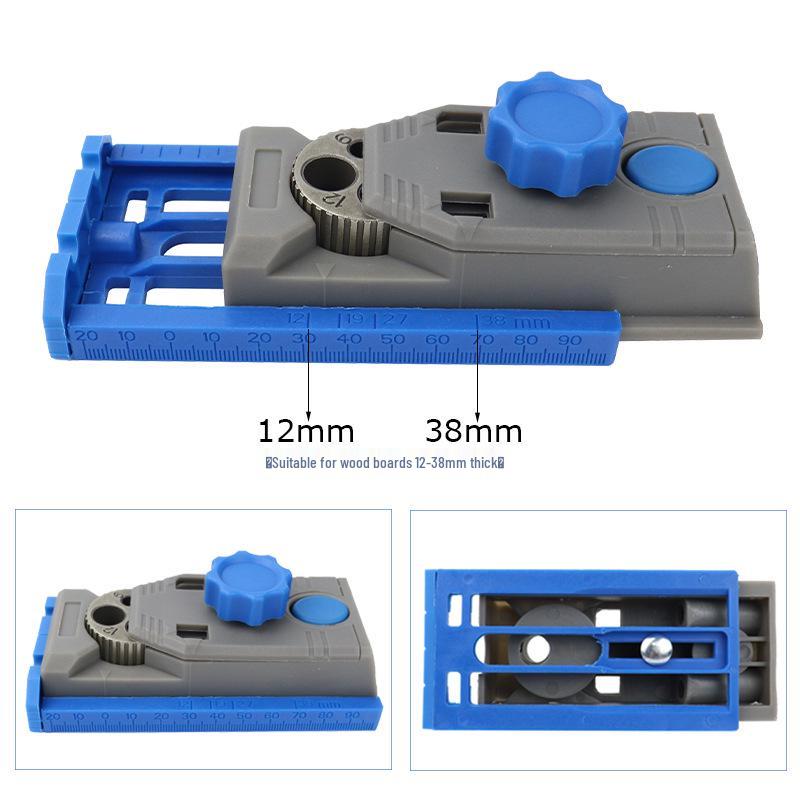 Dual Function Woodworking Straight & Oblique Hole Locator with Scale