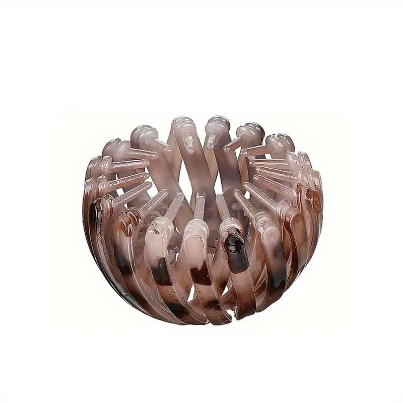 

Fashionable Bird s Nest Hair Clip - Retro Geometric Elastic Ponytail & Bun Hairband for Women света кофе